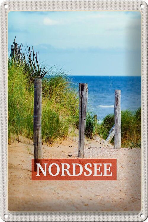 Blechschild Reise 20x30cm Nordsee Deutschland Strand Ruhe