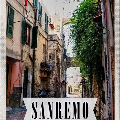 Blechschild Reise 20x30cm Sanremo Italien Ansicht Architektur