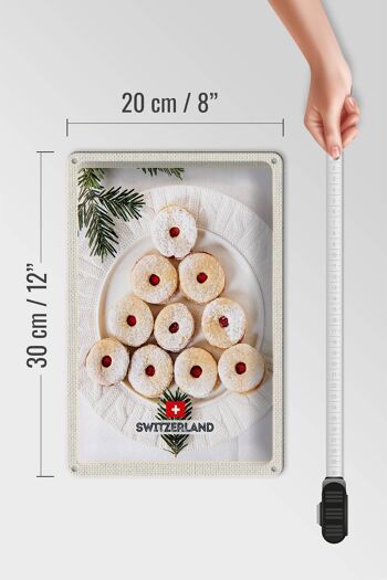 Plaque en tôle voyage 20x30cm Suisse Biscuits de Noël Confiture 4