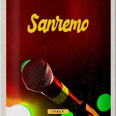 Blechschild Reise 20x30cm Sanremo Italien Musik Band Auftritt