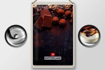 Plaque en tôle voyage 20x30cm Suisse Berne chocolat sucré 2
