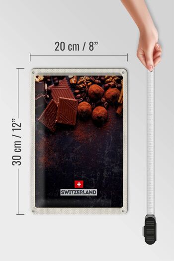 Plaque en tôle voyage 20x30cm Suisse Berne chocolat sucré 4