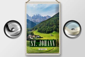 Plaque en étain voyage 20x30cm pcs. Johann au Tyrol, voyage d'été en montagne 2