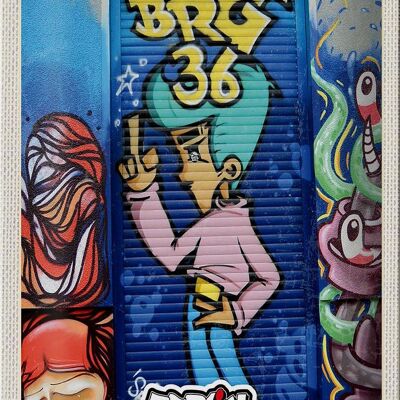 Cartel de chapa Travel 20x30cm Berlín Kreuzberg Graffiti 36 Obra