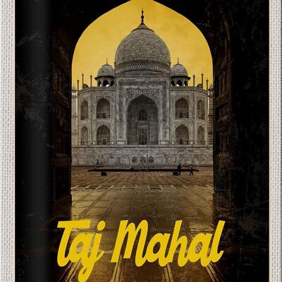 Targa in metallo da viaggio 20x30 cm India Islam Taj Mahal Cultura religiosa