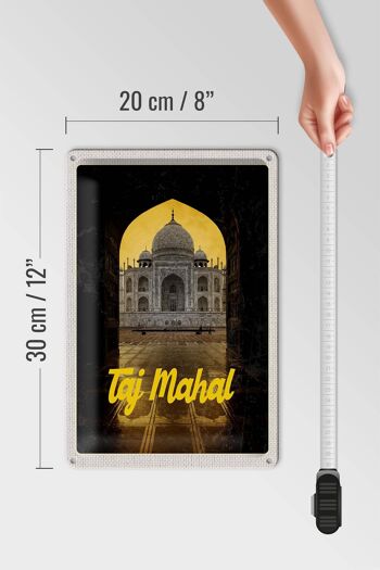 Signe en étain voyage 20x30cm, inde, Islam, Taj Mahal, Culture religieuse 4