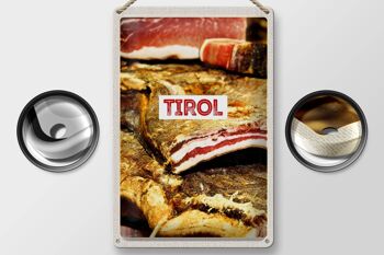 Plaque en tôle voyage 20x30cm Tyrol Autriche viande séchée 2