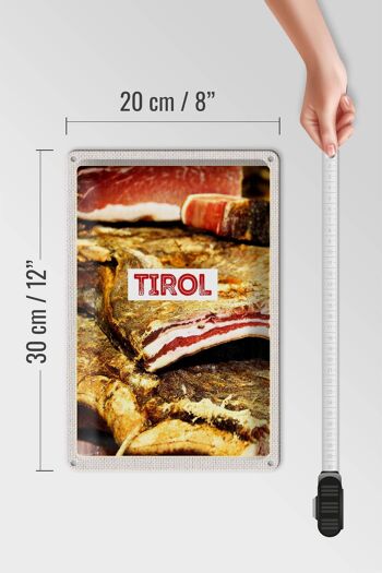 Plaque en tôle voyage 20x30cm Tyrol Autriche viande séchée 4