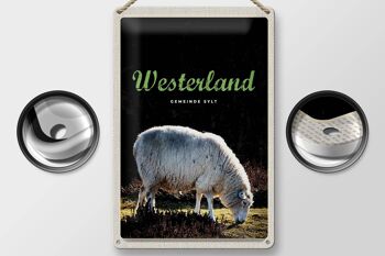 Plaque en tôle voyage 20x30cm Westerland nature animaux mouton prairie 2
