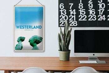 Plaque en tôle voyage 20x30cm vacances Westerland Sylt voyageurs 3