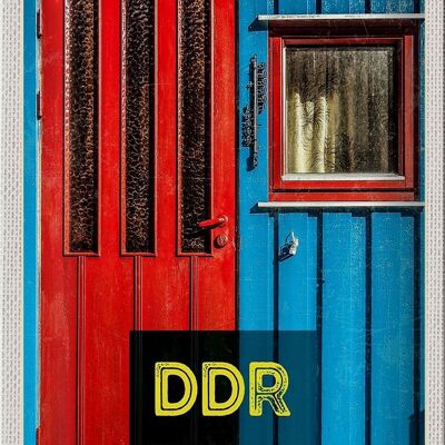 Cartel de chapa de viaje, 20x30cm, Berlín, Alemania, casas, guerra DDR