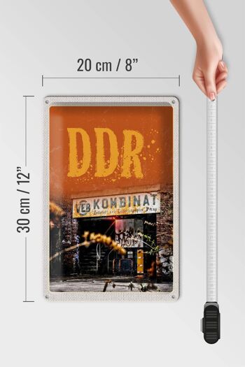 Plaque en tôle voyage 20x30cm Berlin DDR VEB Kombinat Pulp 4