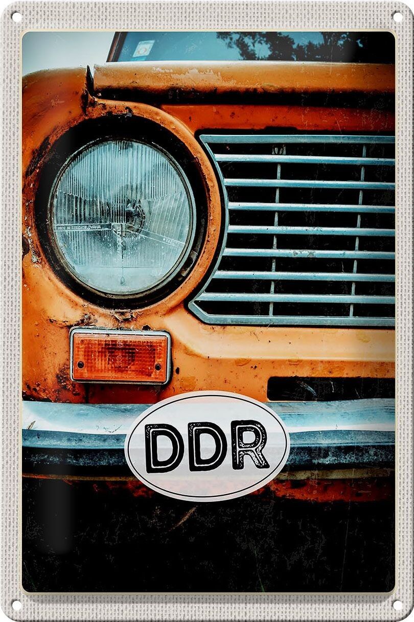 Targa in metallo da viaggio 20x30 cm Germania FRG GDR inclinata 1949 guerra
