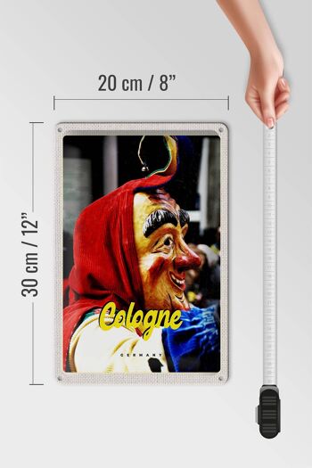 Panneau en étain voyage 20x30cm, déguisement de carnaval de Cologne, Allemagne 4