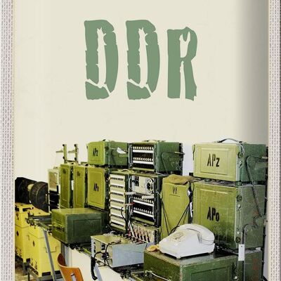 Blechschild Reise 20x30cm Berlin Deutschland DDR Telefon abhören