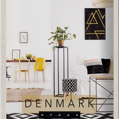 Cartel de chapa de viaje, mesa de muebles para el hogar de Dinamarca, 20x30cm