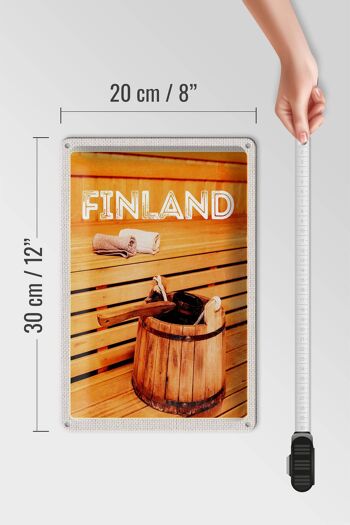 Signe en étain voyage 20x30cm, accessoires de sauna de relaxation pour sauna finlandais 4