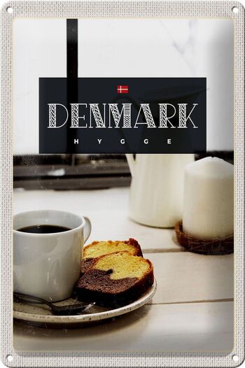 Signe en étain voyage 20x30cm, danemark café marbre gâteau appartement 1