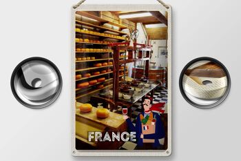 Plaque en tôle voyage 20x30cm France production machine à fromage 2