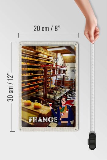 Plaque en tôle voyage 20x30cm France production machine à fromage 4