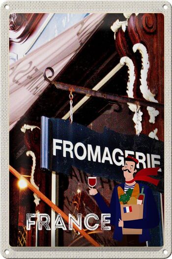 Plaque en tôle Voyage 20x30cm France Restaurant Fromafrie 1