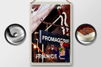 Plaque en tôle Voyage 20x30cm France Restaurant Fromafrie 2