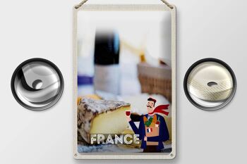 Plaque en tôle voyage 20x30cm France moule fromage croissant 2