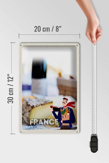 Plaque en tôle voyage 20x30cm France moule fromage croissant 4