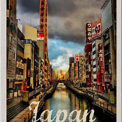 Targa in metallo da viaggio 20x30 cm Tokyo Giappone Asia Vacanza Destinazione Cultura