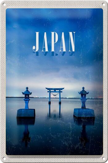 Signe en étain voyage 20x30cm, japon, asie, Culture maritime, Architecture 1