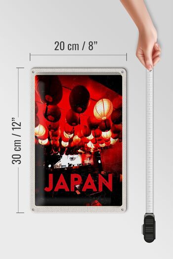 Panneau en étain voyage 20x30cm, lanterne rouge pour restaurant Japon Asie 4