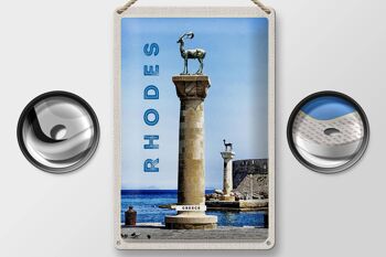 Signe en étain voyage 20x30cm, Sculpture de la mer de Rhodes, grèce 2