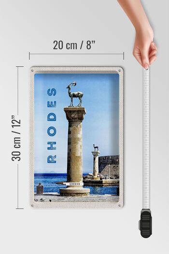 Signe en étain voyage 20x30cm, Sculpture de la mer de Rhodes, grèce 4