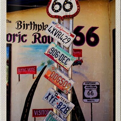 Blechschild Reise 20x30cm USA Amerika US Highway Route 66