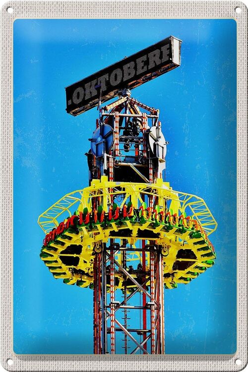 Blechschild Reise 20x30cm Oktoberfest München Kirmes Feier