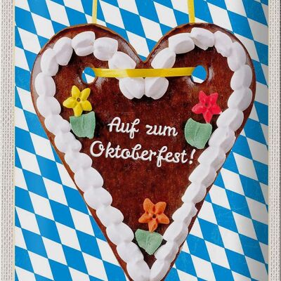 Cartel de chapa de viaje 20x30cm Celebración del pan de jengibre del Oktoberfest de Múnich