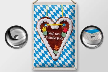 Plaque en tôle de voyage 20x30cm, célébration du pain d'épice de l'Oktoberfest de Munich 2