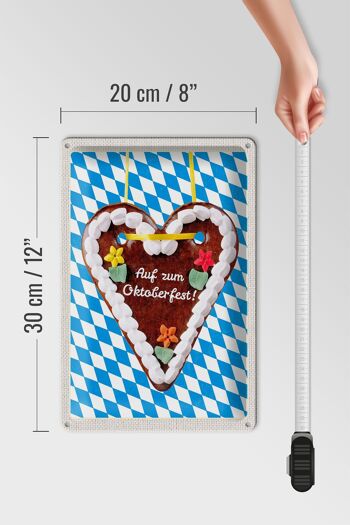 Plaque en tôle de voyage 20x30cm, célébration du pain d'épice de l'Oktoberfest de Munich 4