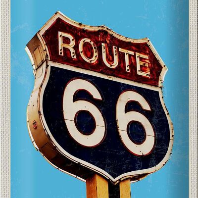 Targa in metallo da viaggio 20x30 cm America Route 66 Gas Station Street