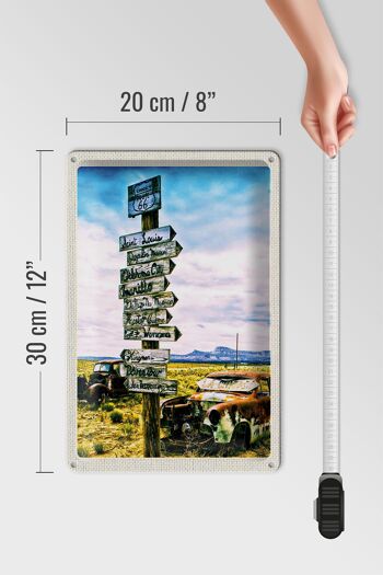 Panneau de voyage en étain, 20x30cm, Amérique, USA, Route 66, voiture Vintage, montagnes 4