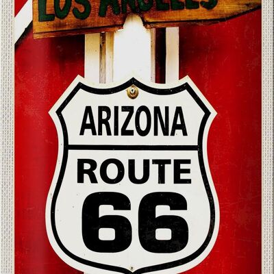 Cartel de chapa de viaje, 20x30cm, EE. UU., Los Ángeles, Arizona, Ruta 66, vacaciones