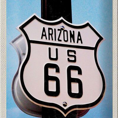 Targa in metallo da viaggio 20x30 cm America USA Arizona Road Route 66