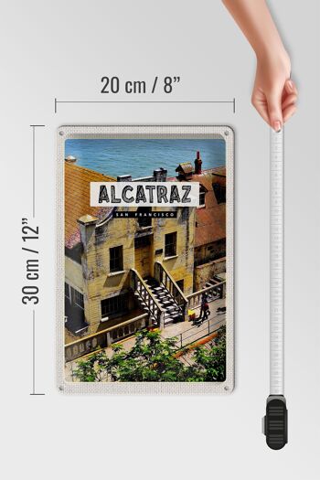 Panneau en étain voyage 20x30cm, Alcatraz San Fancisco, vacances à la mer 4