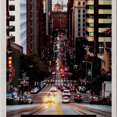 Cartel de chapa Travel 20x30cm San Francisco Street Cars City