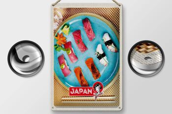 Signe en étain voyage 20x30cm, japon, asie, poisson, plats à Sushi, algues 2