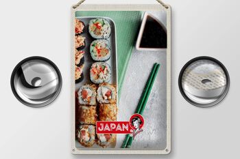 Signe en étain voyage 20x30cm, japon, asie, Sushi, poisson, Sauce au thon 2