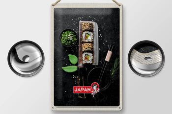 Baguettes de voyage en étain, signe en étain, japon, asie, Sushi, poisson, nourriture, 20x30cm 2