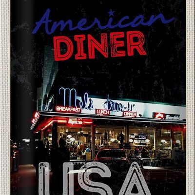 Blechschild Reise 20x30cm USA Diner Restaurant Lunch Dinner