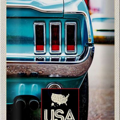 Tin sign travel 20x30cm USA old vehicle vintage car vacation
