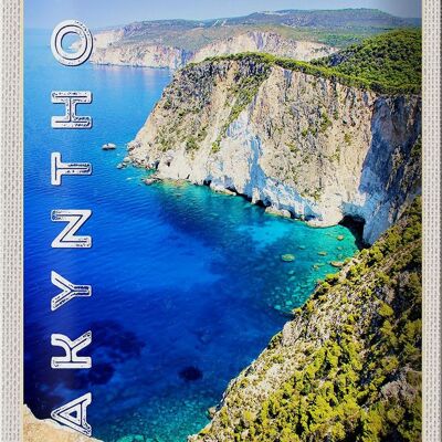 Blechschild Reise 20x30cm Zakynthos Greece Griechenland Meer